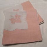 Set of two embroidered tea napkins.