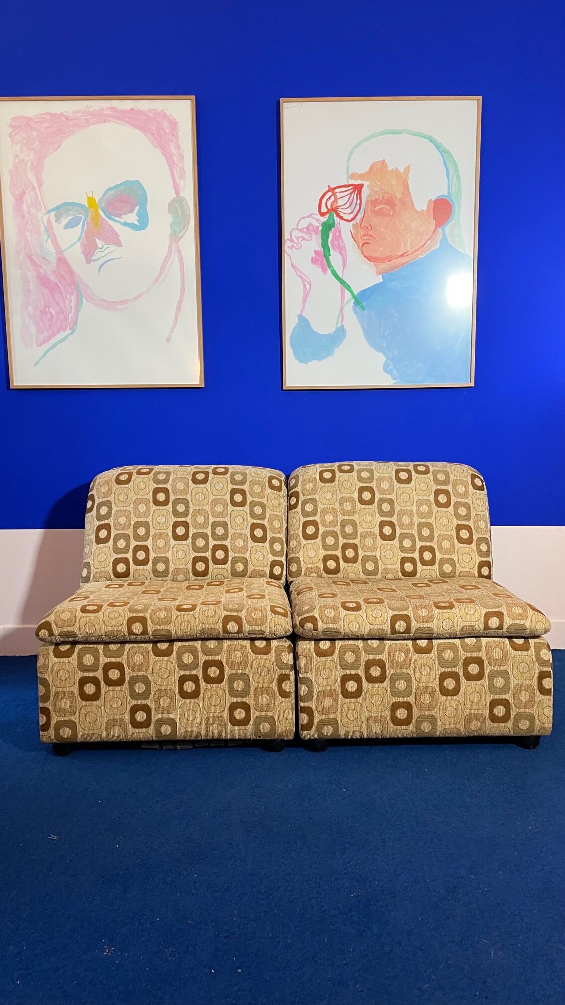 Modular sofa 2 heaters 70s