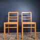 Pair of vintage straw chairs, antique seating furniture