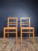 Pair of vintage straw chairs, antique seating furniture