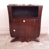 Bedside table in macassar ebony