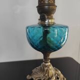 Cobalt blue kerosene lamp