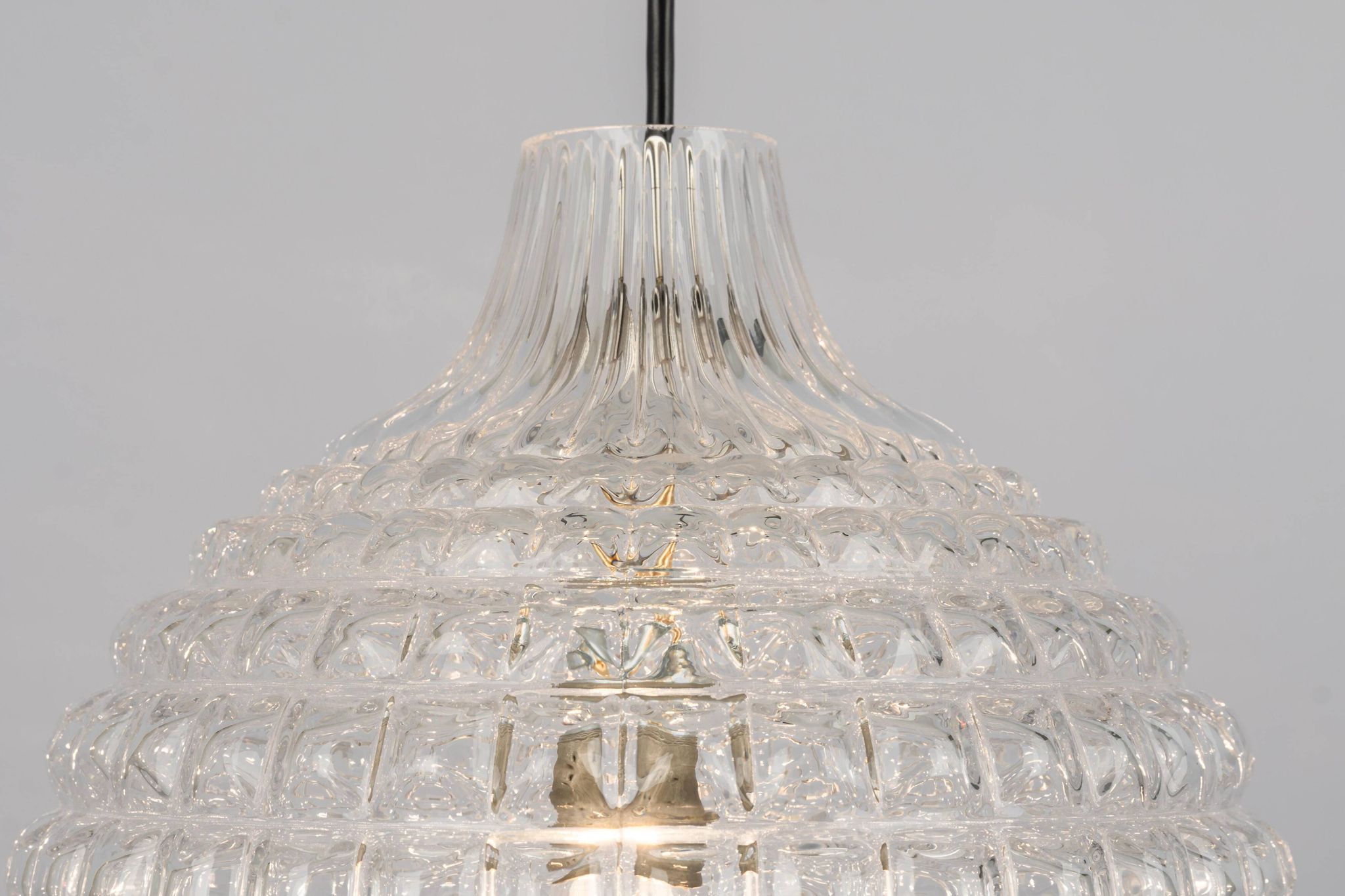 Stunning crystal glass pendant, Peill & Putzler, Germany, 1970s