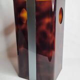 Tortoiseshell Lucite wastepaper basket by Michel Dumas for Roche Bobois, 70