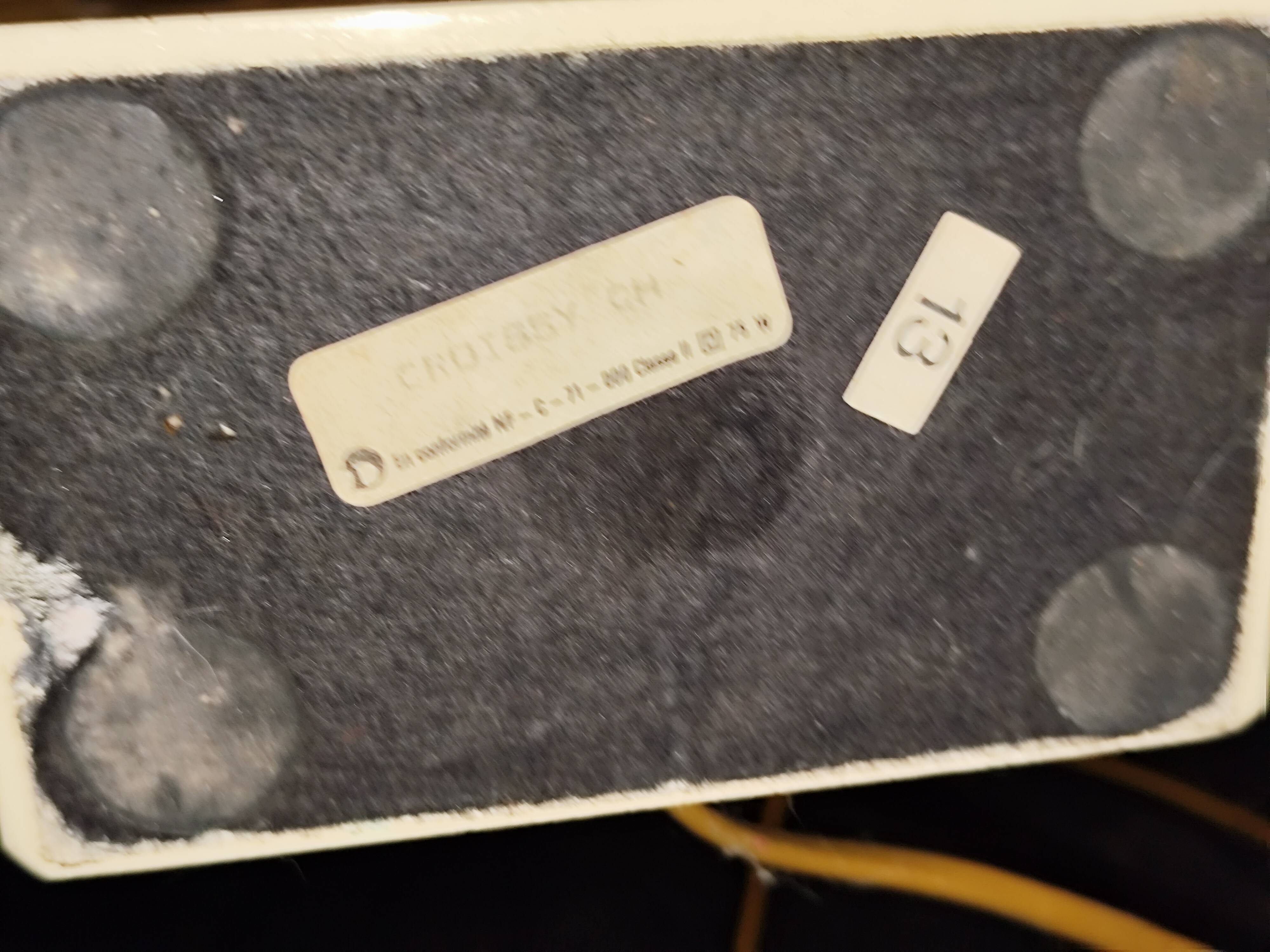 Vintage table lamp the dolphin Croissy white