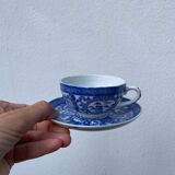4 tasses porcelaine bleu Japon