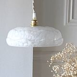 White Clichy glass pendant light