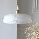 Suspension verre de Clichy blanc