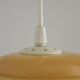 French vintage amber & white pearlized glass hanging ceiling light 4479