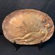 Bronze empty pocket of woman and child with reeds circa 1900