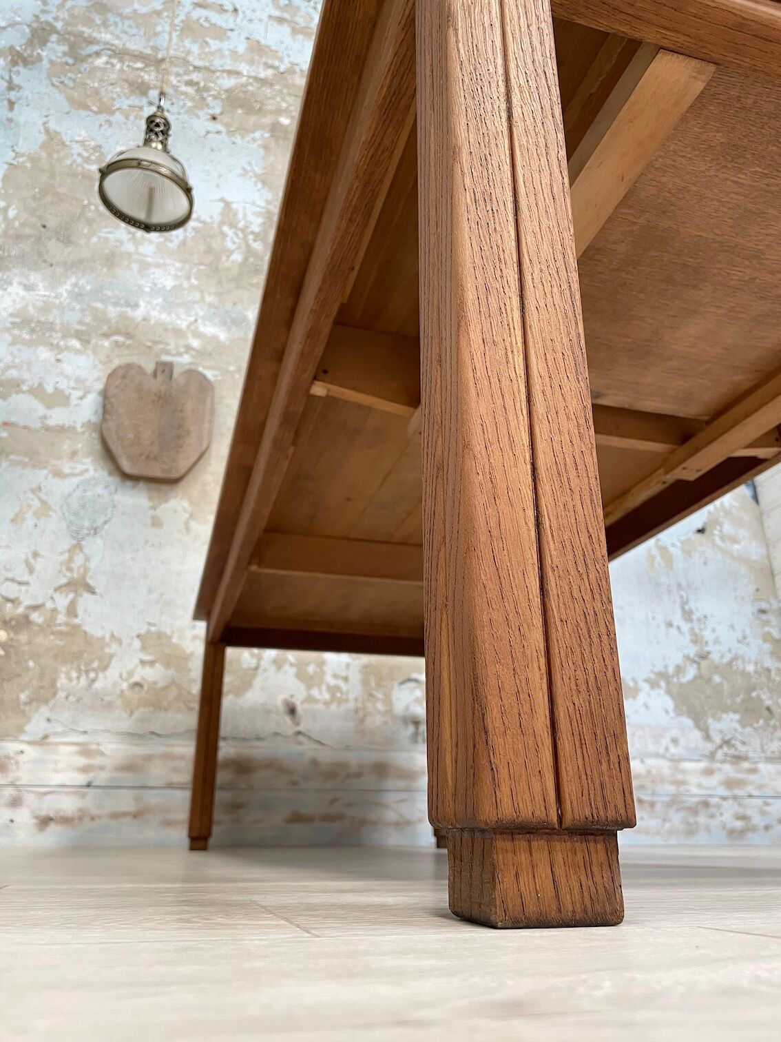 Solid oak dining table