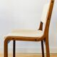 Ensemble de 4 chaises vintage en teck et laine