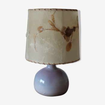 Lampe boule bleu en céramique