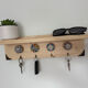 Wall-mounted key holder wooden shelf