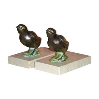 Pair of art deco bookends