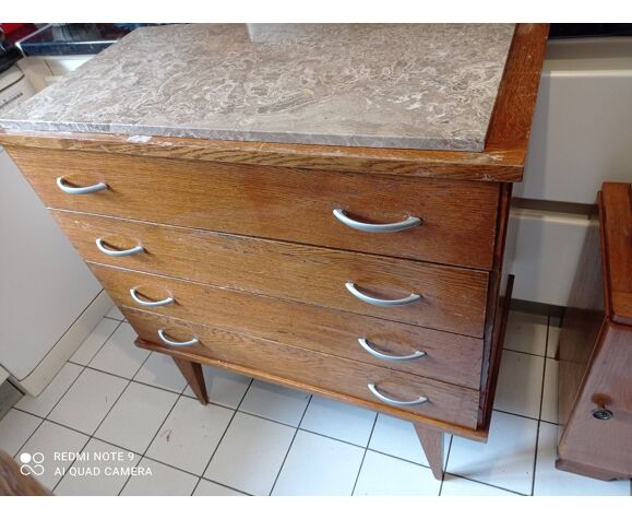 Scandinavian chest of drawers 4 drawers compass feet
