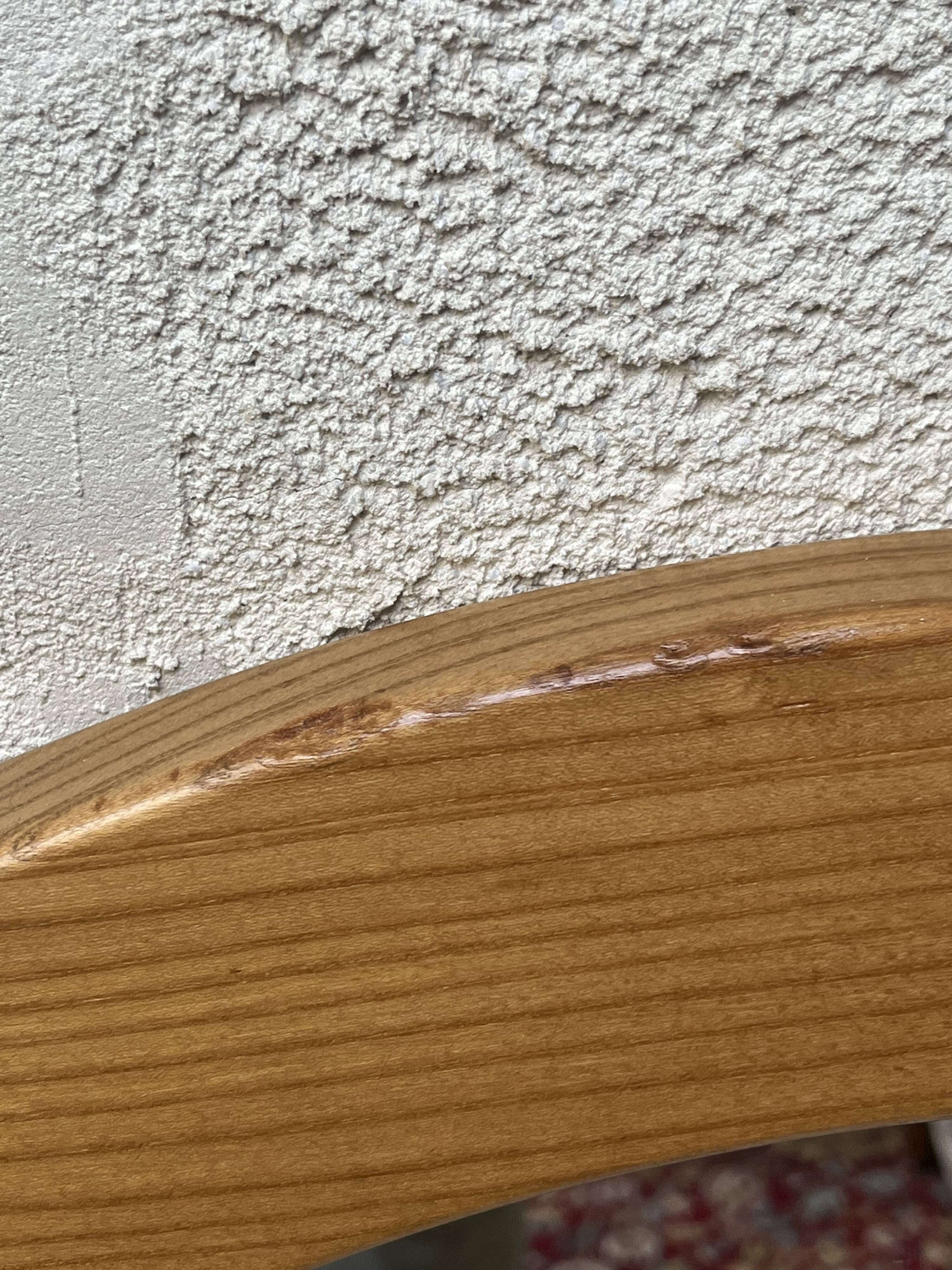 Round elm mirror, maison regain