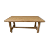 Stripped wood farmhouse coffee table