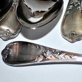 Series of 12 vintage tablespoons in silver metal ercuis