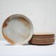 Series of 9 vintage stoneware plates by Les Poteries du Marais, France