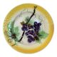 Ancienne assiette barbotine raisin