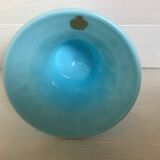 Blue opaline footed vase Italy