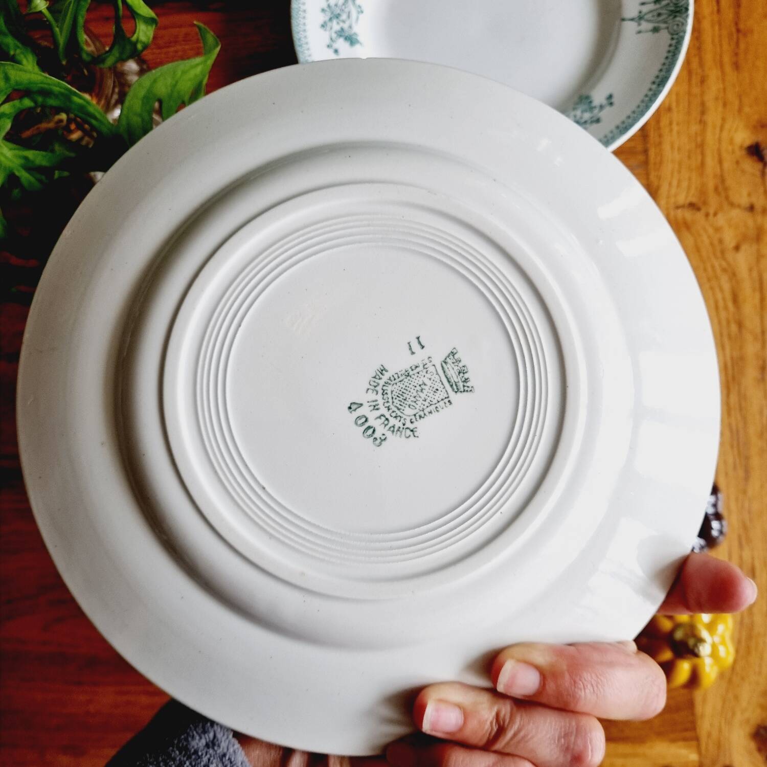 Set of 12 flat plates with slight defects Saint Amand 1932