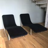 Chaise longue noire