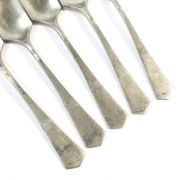 Set of 5 ice cream spoons, silver-plated white metal, Germany, 1930s