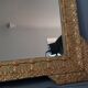 Old mirror frame wood and gilded stucco around 1900 61x46 cm sb