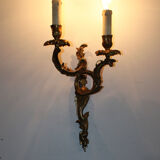 Pair of bronze sconces Louis XV style.