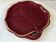 Mid-Century catchall in ruby red ceramic with gold trim – shape