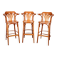 Set of 3 TON bentwood bar stools, Czech Republic, circa 1990.