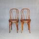 2 Fischel bistro chairs N°18 1/2, circa 1910, wooden seat.