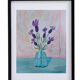 Painting depicting a bouquet of lavender flowers