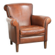 Comfortable sheepskin armchair with a sleek finish