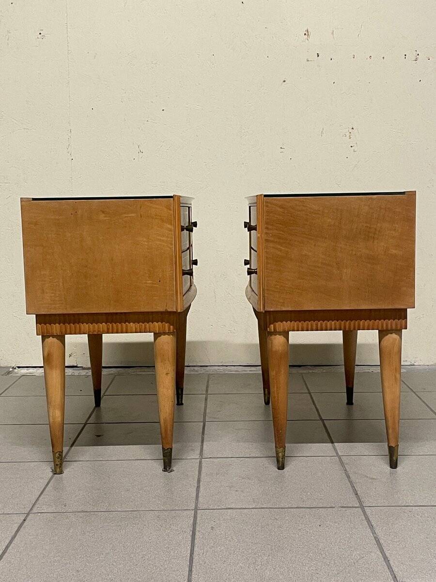 Italian Mid-Century modern bedside tables, 1950s, set of 2