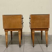 Commodini Mid-Century moderni in stile italiano, anni '50, set di 2