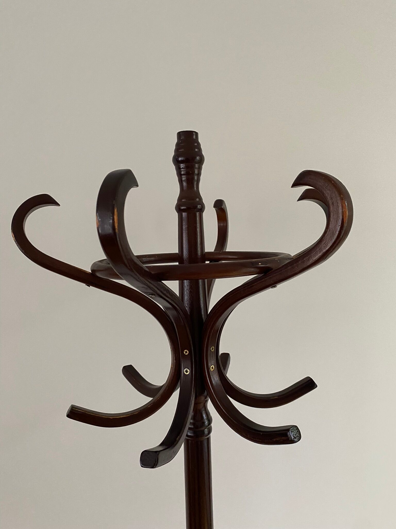 Porte manteau perroquet vintage bois brun