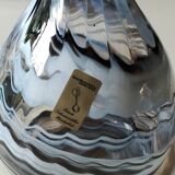 Dorotheenhütte designer vase. Blown glass with smoke swirls/volutes.