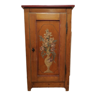 Old furniture jam maker Alsace decor flowers