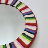 Round Wall Mirror Frame Crochet Bohemia Knitting