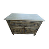 Low cabinet with two doors, a large drawer and its top which lifts up in solid wood