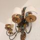 XL Large 2 Light polychrome vintage Ciani Firenze wall lamp, Italy 1970s