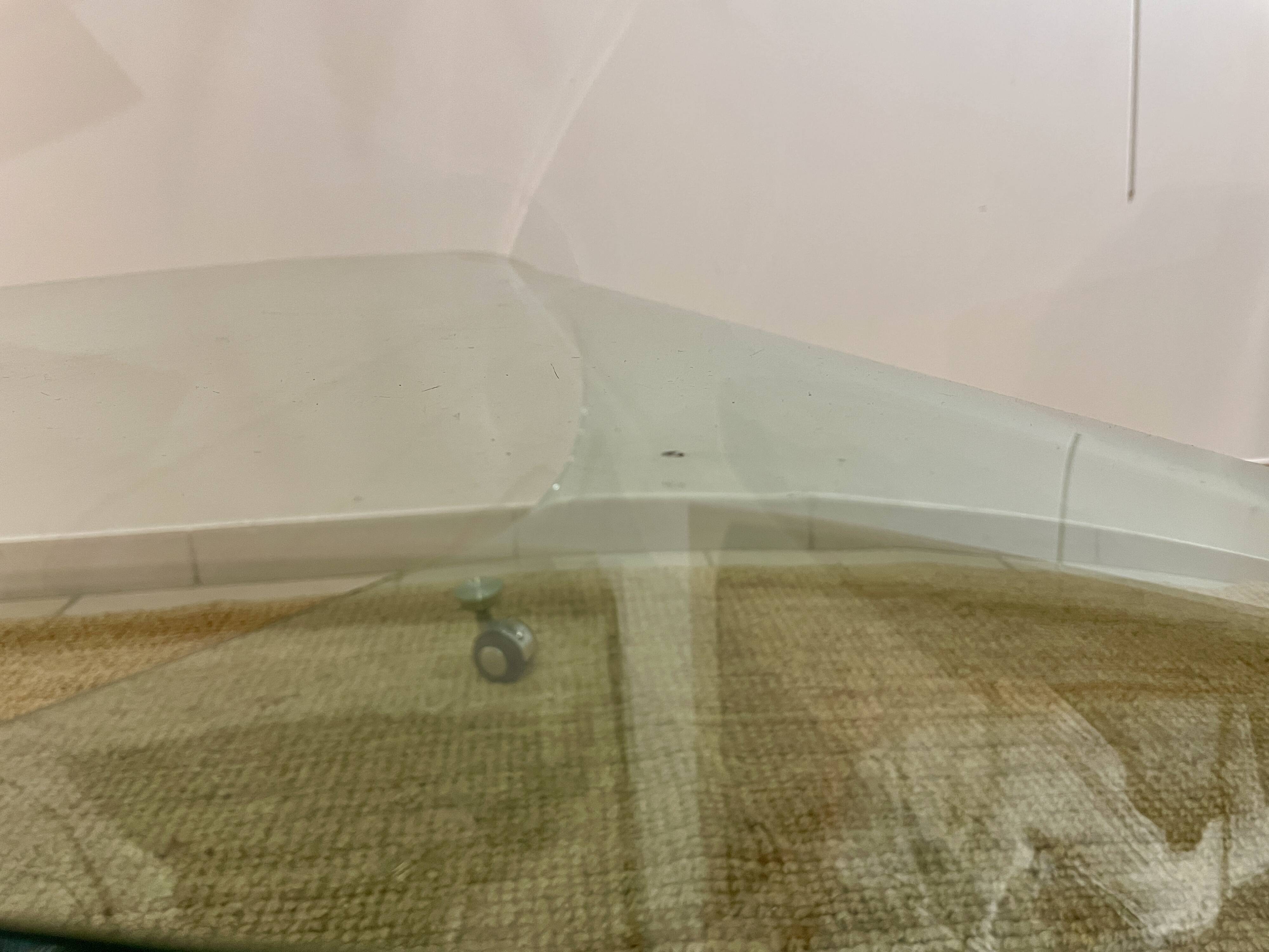 Designer glass coffee table