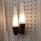 Double opaline applique 1950 "scandinavian design".