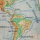 Old school map of the American continent by Vidal Lablache
