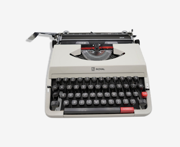 Machine à écrire Royal 204 Blanche révisée ruban neuf | Selency