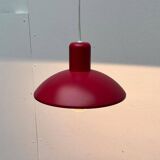 Red pendant lamp model 728 Danish mid-century by Horn, 1960s.
