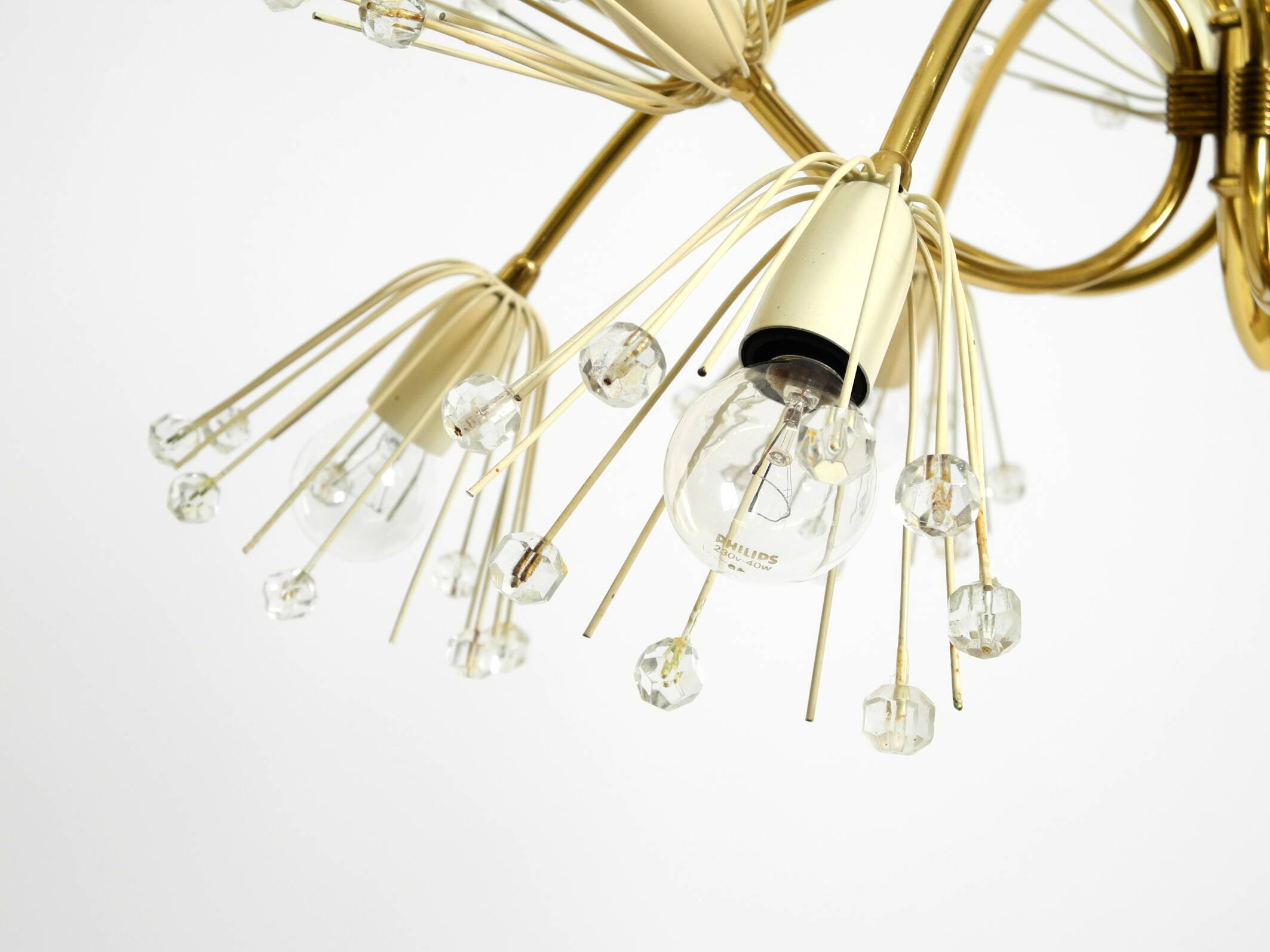 Beautiful brass chandelier by Emil Stejnar for Rupert Nikoll